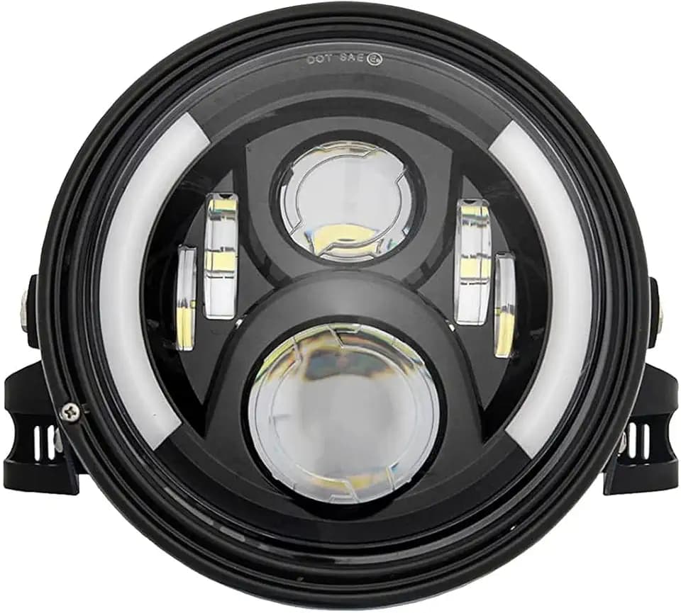 SKTYANTS 7" 7 Inch Round LED Motorcycle Headlight assembly with 7 Inch Housing Bucket DRL Turn Signal Lights for Motorcycle Headlights