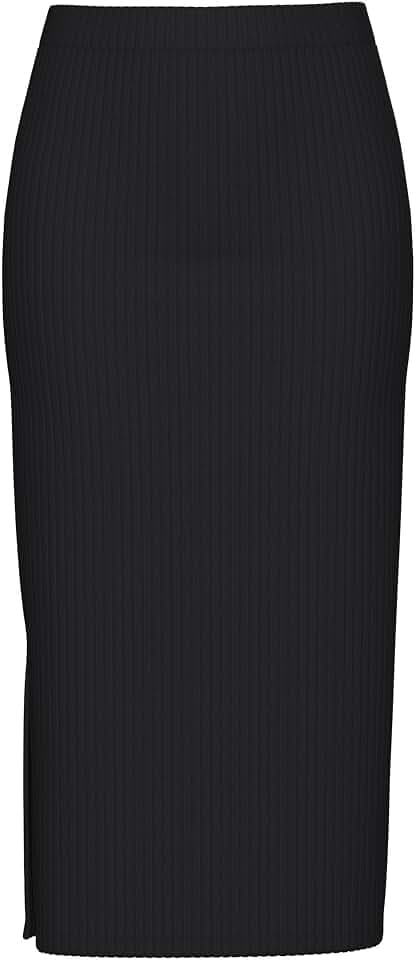Pieces Damen Pckylie Mw Midi Skirt Noos Rock