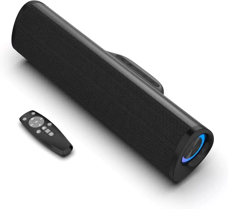 Sound Bar for TV, Bluetooth Surround Sound System with 3D Home Theater Audio, RGB Colorful Lighting, ARC/Optical/AUX/USB Connectivity