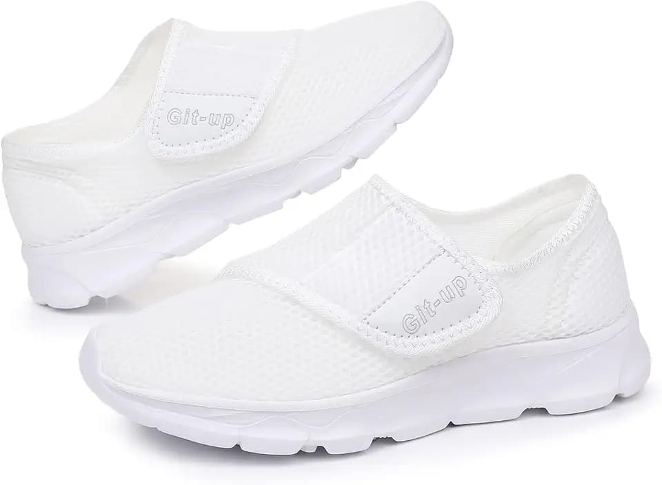 Git-up Diabetic Women's Walking Shoes Wide Width Sneakers for Women