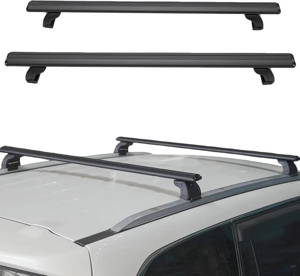 51.2" Roof Rack Cross Bars Fits for Most Cars with Flush Rails Black (2Pcs)