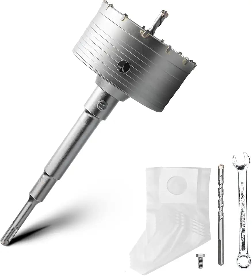 Bohrkrone 90mm Set,SDS Plus Adapter 220mm für Mauerwerk,Beton