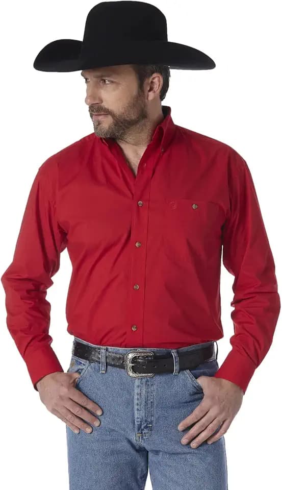 Wrangler Herren George Strait Long Sleeve Button Woven Shirt Hemd