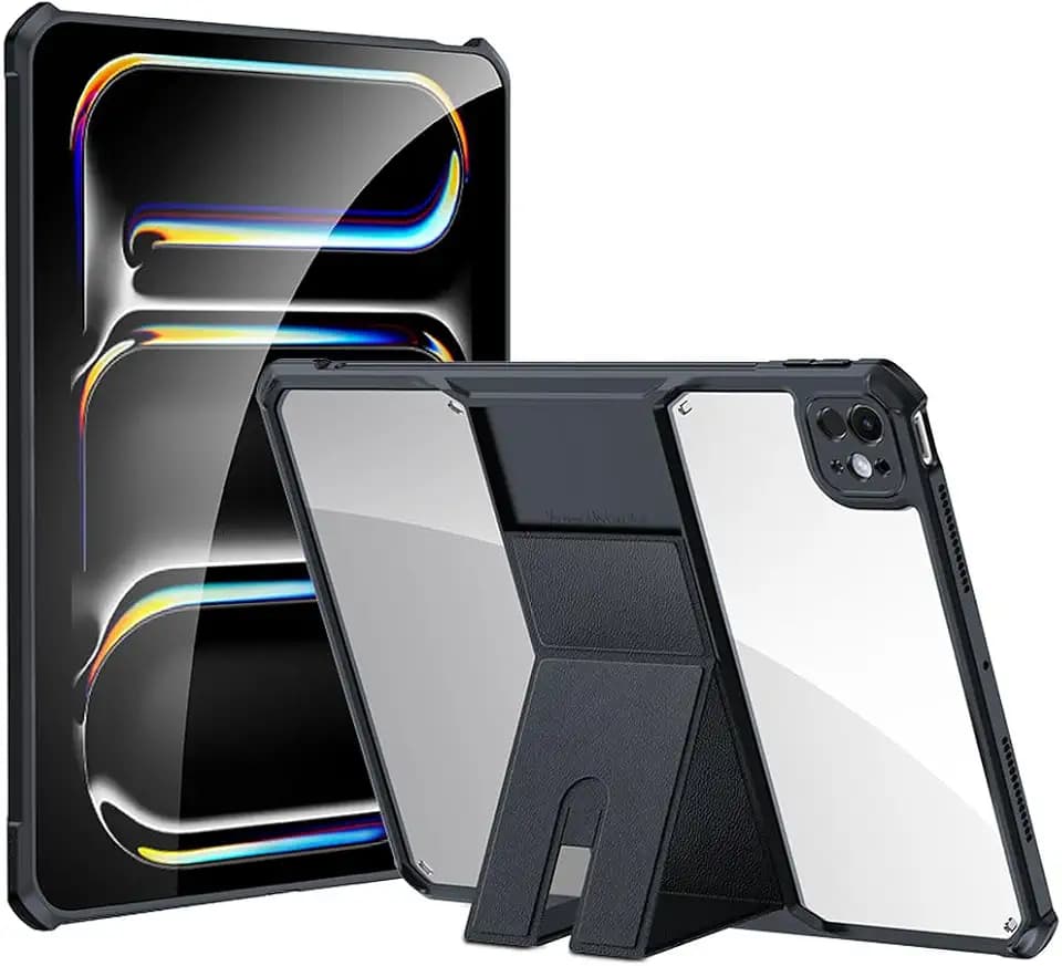 TECHGEAR Robuste Schutzhülle für Apple iPad Pro 27,9 cm (11 Zoll) 2024 (M4) 5. Generation, hochwertige, schlanke Hybrid-Schutzhülle mit Ständer, robuster Schutz mit transparenter Rückseite