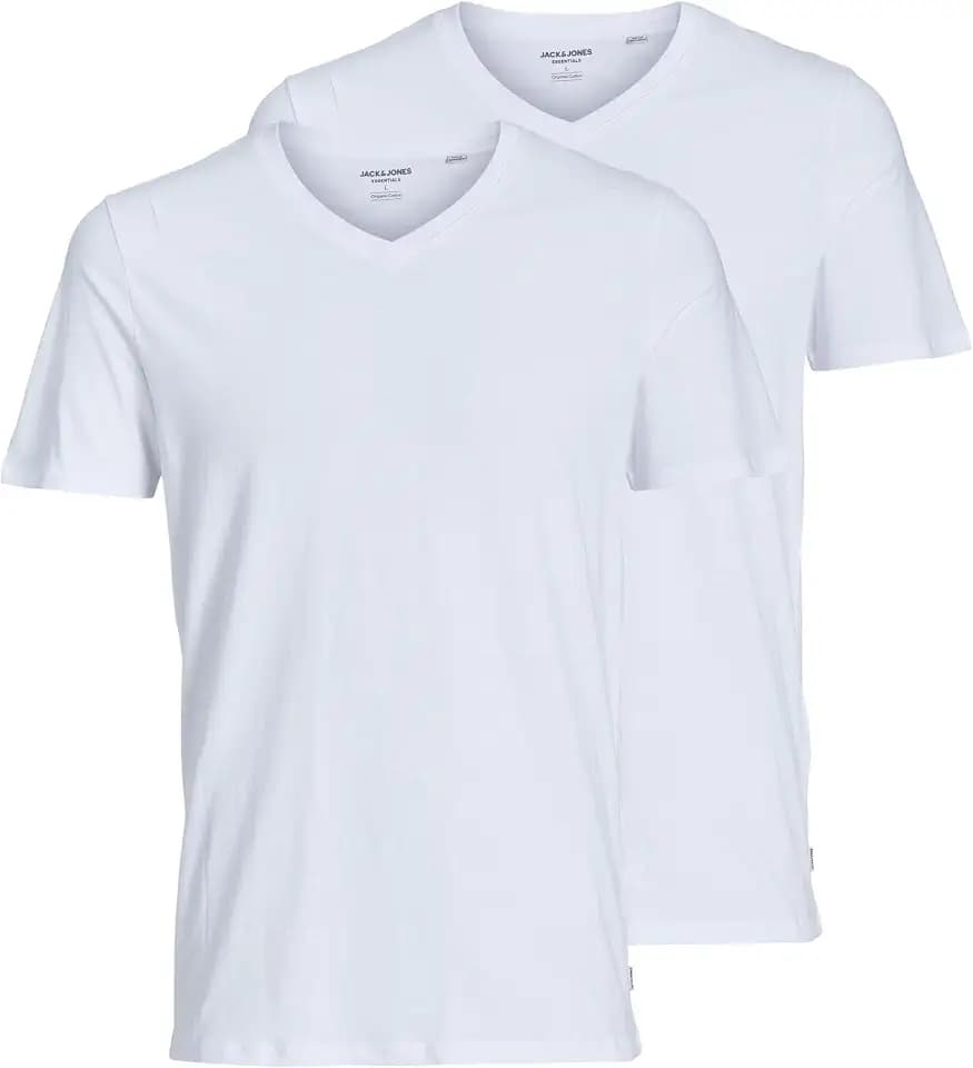 JACK & JONES Male T-Shirt 2er-Pack Einfarbig T-Shirt