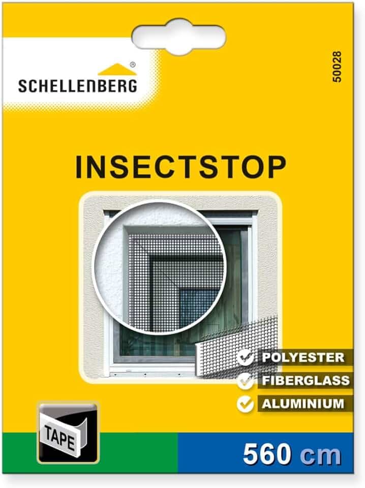 Schellenberg 50028 Befestigungsband weiß für Fliegengitter aus Polyester, Fiberglas und Aluminium, 5,6 m