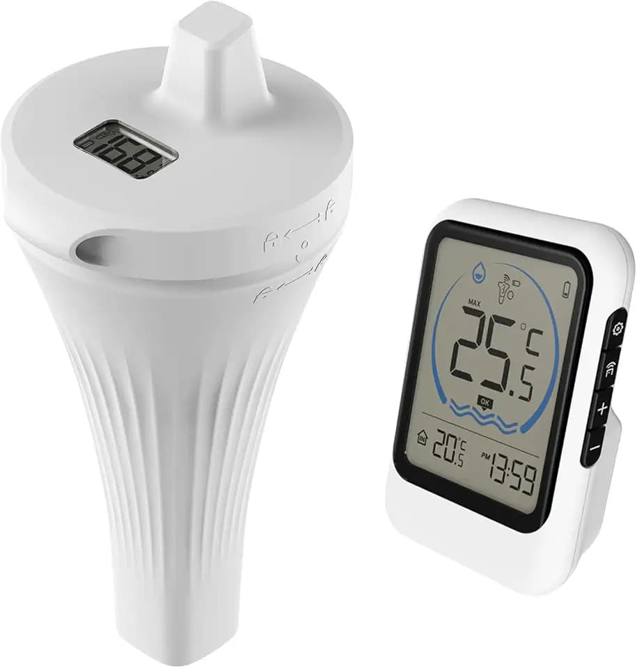 Funk Poolthermometer: Kabelloses Schwimmendes Poolthermometer, IP67 wasserdicht, Pool-Thermometer, Floating Pool Thermometer, für Schwimmbäder, Badewannen, Fischbecken, Teich