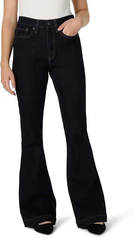 Amazon Essentials Women's High Stretch Flattering High-Rise Flare Jeans