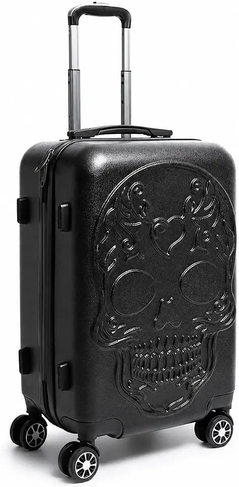 Sugar Skull Suitcase 26.5 Inch With Wheels Spinner Rolling Luggage Carry On