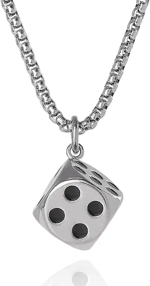 Lucky Brand Dice Pendant Necklace for Men 22"