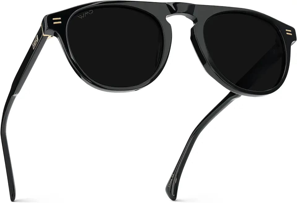 WearMe Pro Axel Men's Polarized Sunglasses, Rounded Aviator Frame Style