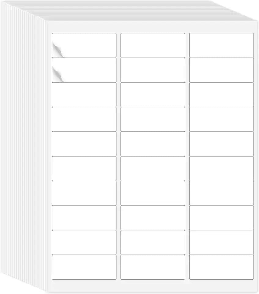 LLIKED 1" x 2-5/8" Address Labels 30/Sheet 15000 Labels 500 Sheets