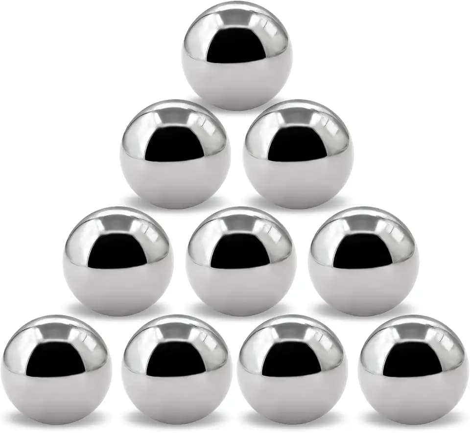 10pcs 1.5''inch Chrome Steel Bearing Balls 38mm Steel Balls Precision Bearing Bulk Bicycle Bearing Balls 1-1/2"