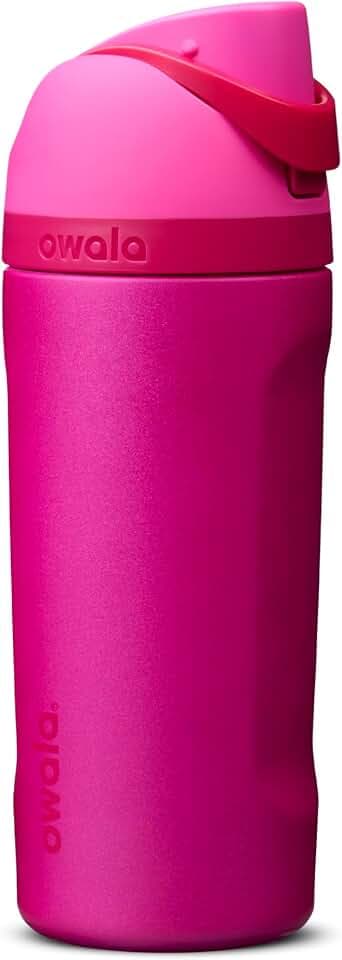 Owala FreeSip Kids Stainless Steel Water Bottle 16 oz Read My Lips