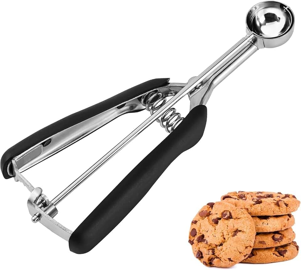 JUNADAEL J Mini Cookie Scoop, Extra Small 1/3 Tbsp Scoop,1 Tsp Cookie Dough Scoop, Melon Baller Scoops, Mini Ice Cream Scoop, Comfortable Grip, Non-Slip, For Making Cookie Melon Ball Ice Cream