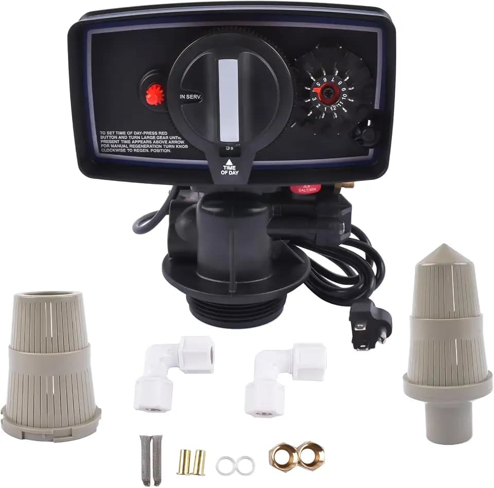 110V 5600 Water Softener 12 Day Control Timer Valve for Water Filter Softener Resin Tanks 9''-11' Diameter Timed Water Softener Control Valve