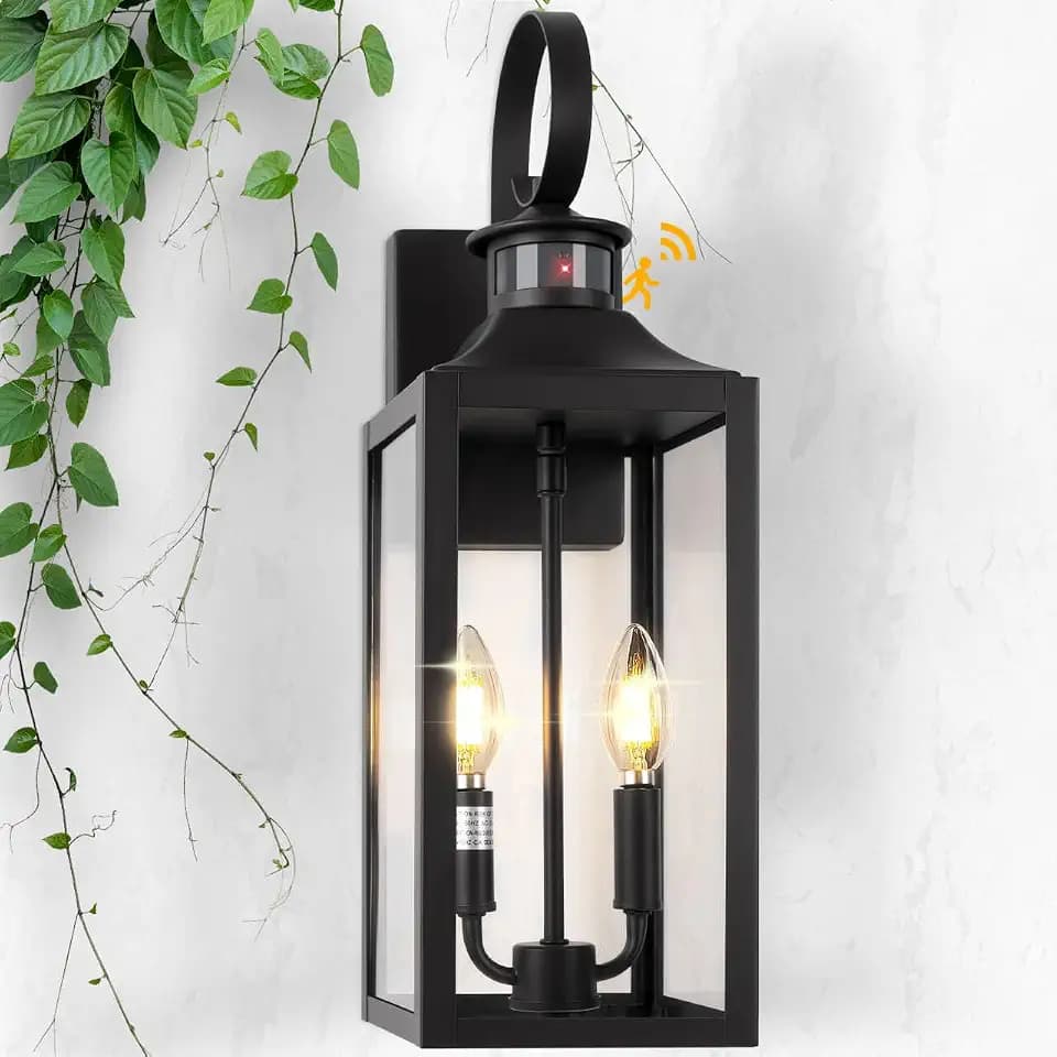 20" Motion Sensor Outdoor Light, Large Dusk to Dawn Outdoor Wall Lights