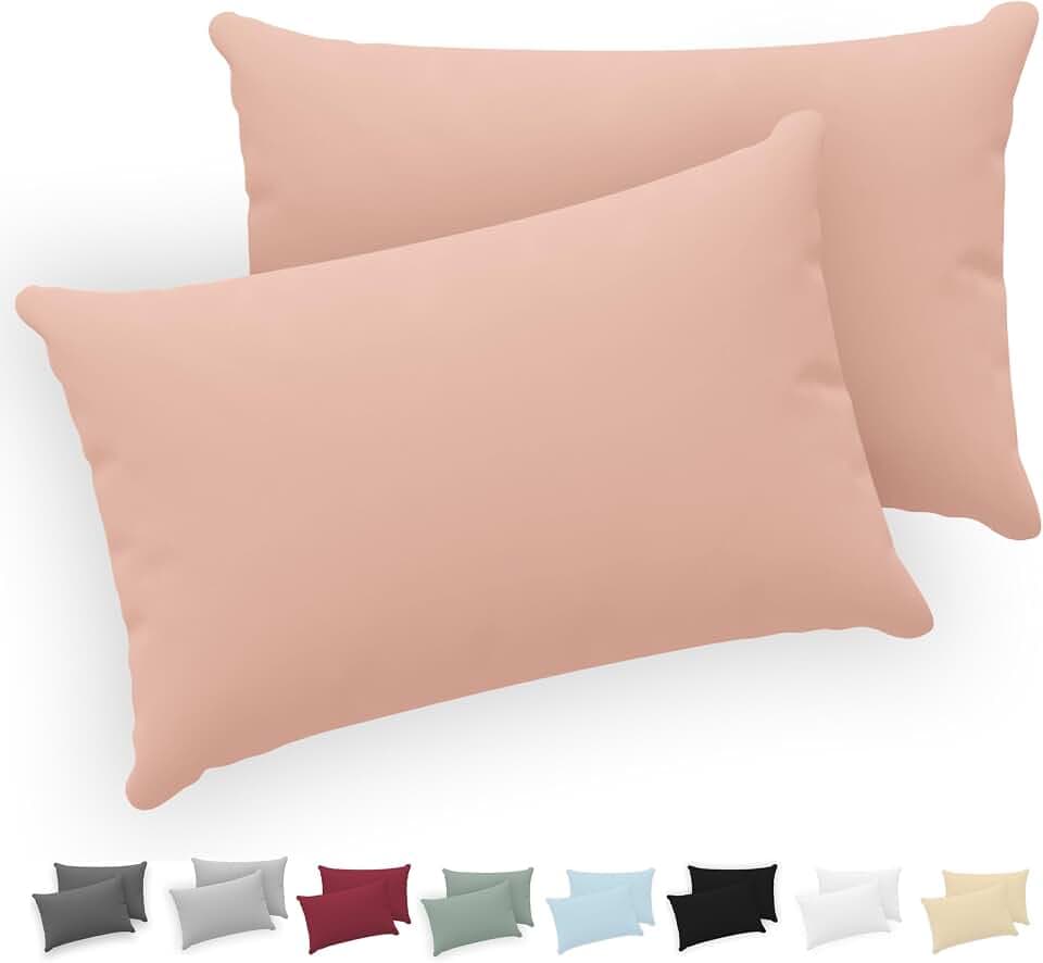 Twinzen - Kissenbezug 40x60cm - 2er Set - 100% Baumwolle - Rosa