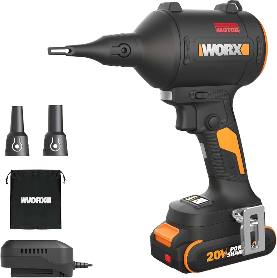 WORX Cordless Blower/Inflator, 20V Portable Dust Cleaner, WX099L
