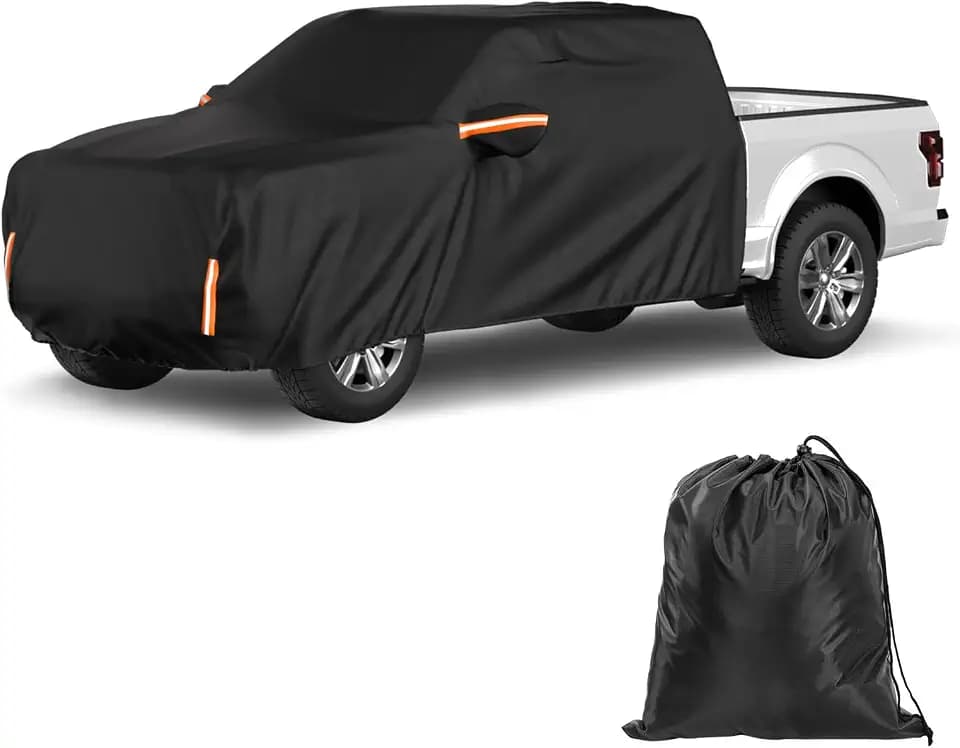 JOYTUTUS Super Crew Cab Car Cover Compatible with 2015-2026 F150, Truck Half Cover Indoor Outdoor Snow Hail UV Waterproof All Weather Protection