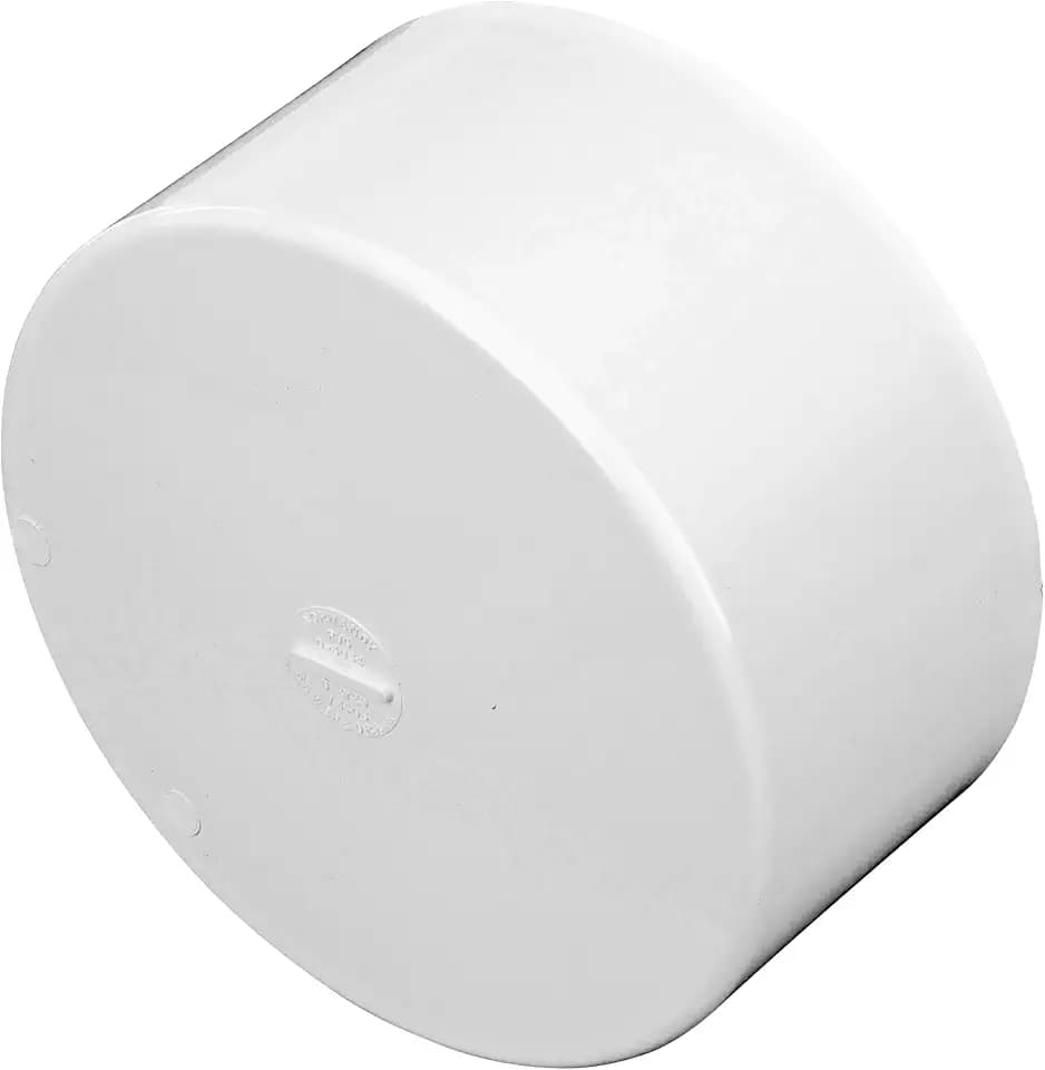 NDS 6P06 PVC S&D Cap, 6-Inch, Makes Solvent-Weld Connections, for Use with 6-Inch Sewer and Drain Pipe, White