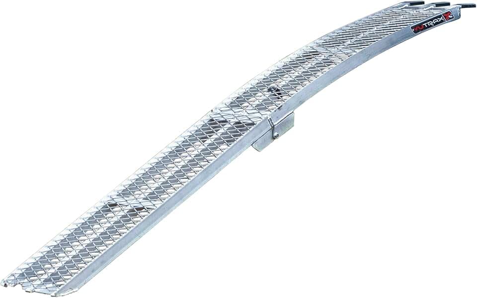 Yutrax Single Folding XL Aluminum Truck, UTV/ATV, Motorcycle Loading Arch Ramp, 750lb Capacity