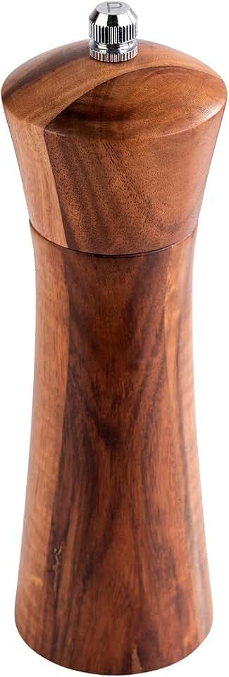 APS 40417 Pfeffermühle aus Akazienholz, Mahlwerk aus Carbonstahl, Ø 5 cm, Höhe 17 cm