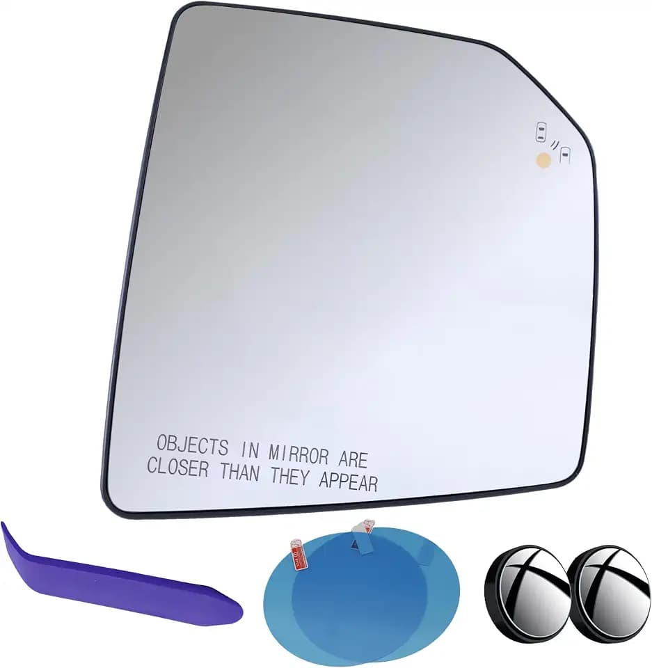 Passenger Side Mirror Glass Compatible with Ford F-150 2015-2020