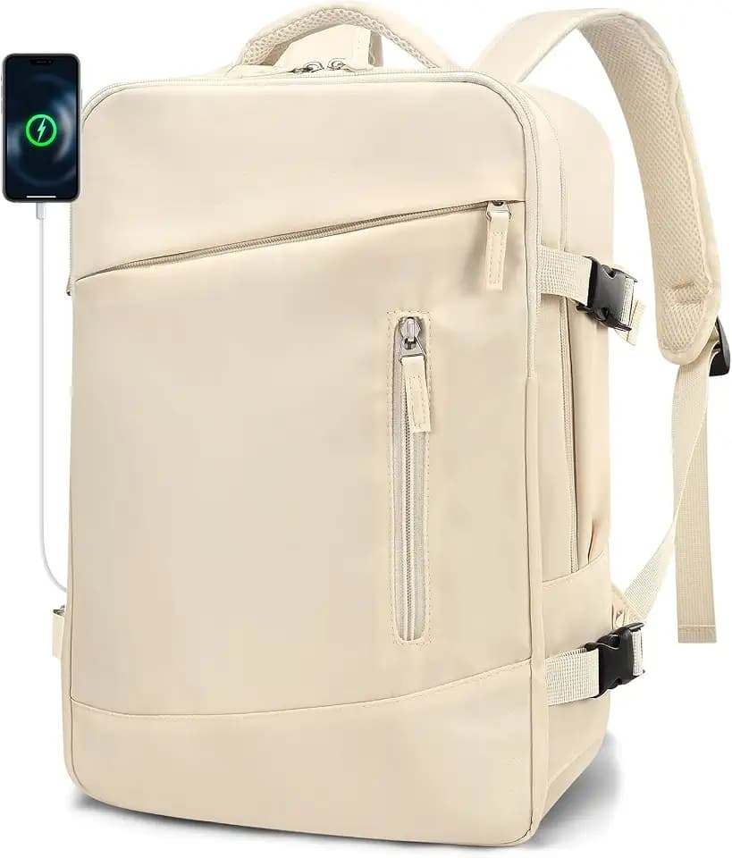 BAGZY 30x40x15cm Handgepäck für British Airways jet2 Air France 20L Reiserucksack Flugzeug 14 Zoll Laptop Rucksack mit USB Ladeanschluss Wasserdicht Carry-ons Hand Luggage für Arbeit Damen Herren