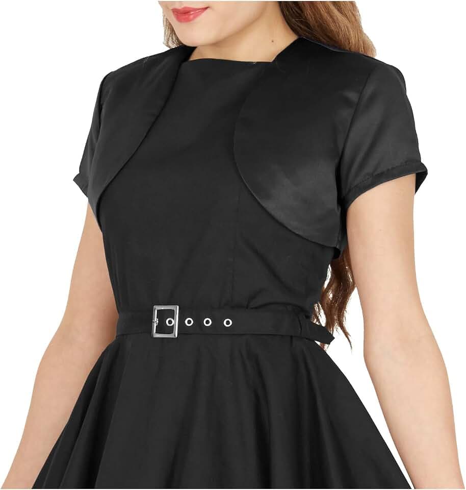 BlackButterfly Satin Bolero Damen Kurzarm