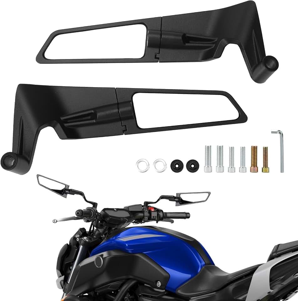 Motorrad Spiegel - Motorrad Rückspiegel 360° Drehbar Universal