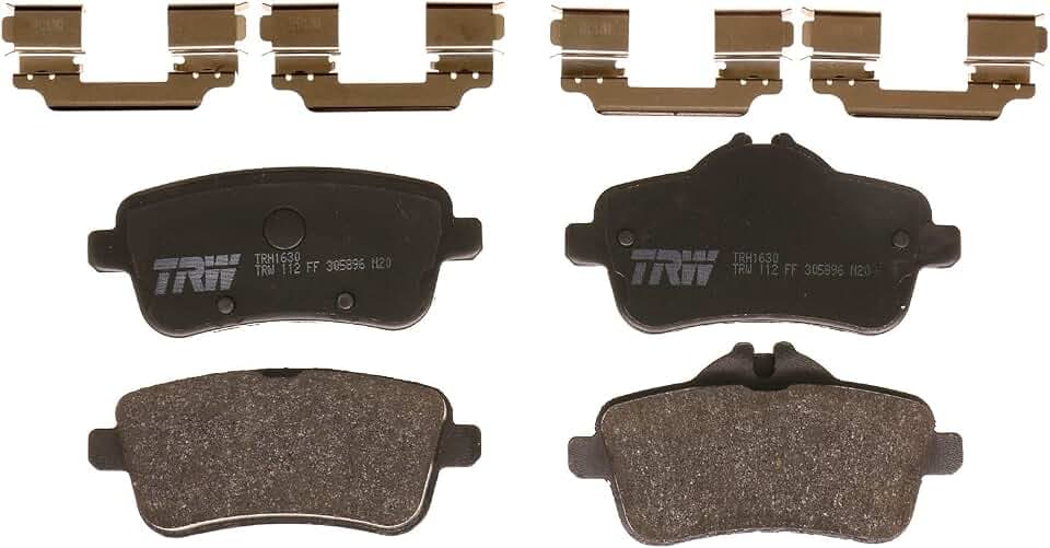 TRW Pro TRH1630 Disc Brake Pad Set For Mercedes-Benz ML350 2012-2015, Rear, And Other Applications
