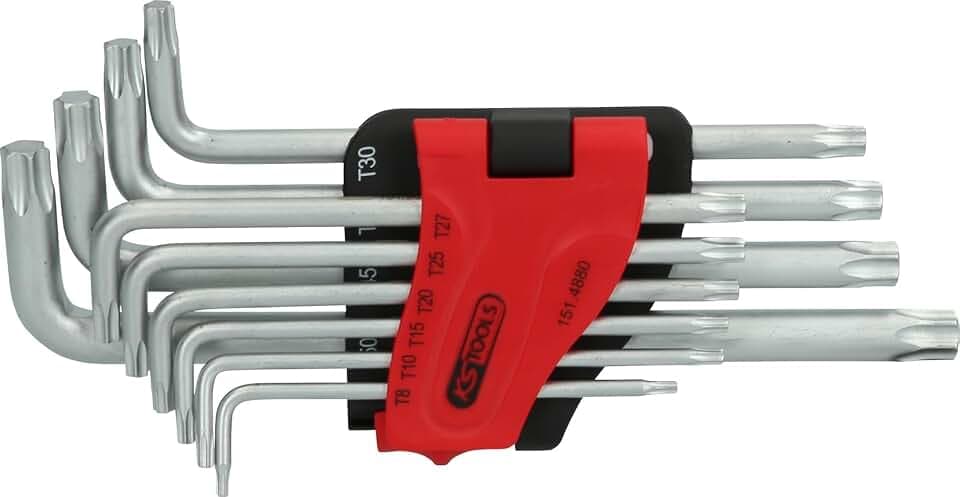 Torx-Winkelstiftschlüssel-Satz, lang, 10-tlg | 10-teiliges Torx-Stiftschlüssel-Set, T8 bis T50