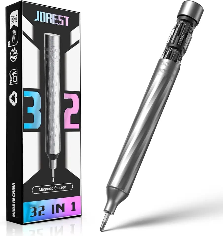 JOREST 32 in 1 Small Precision Screwdriver Set, Tool Gifts for Men Dad Him, Portable Multibit Screwdriver Repair Tool, EDC Pen Screwdriver for Glasses, Watches, MacBook, Laptop, PS5, Xbox, Electronics