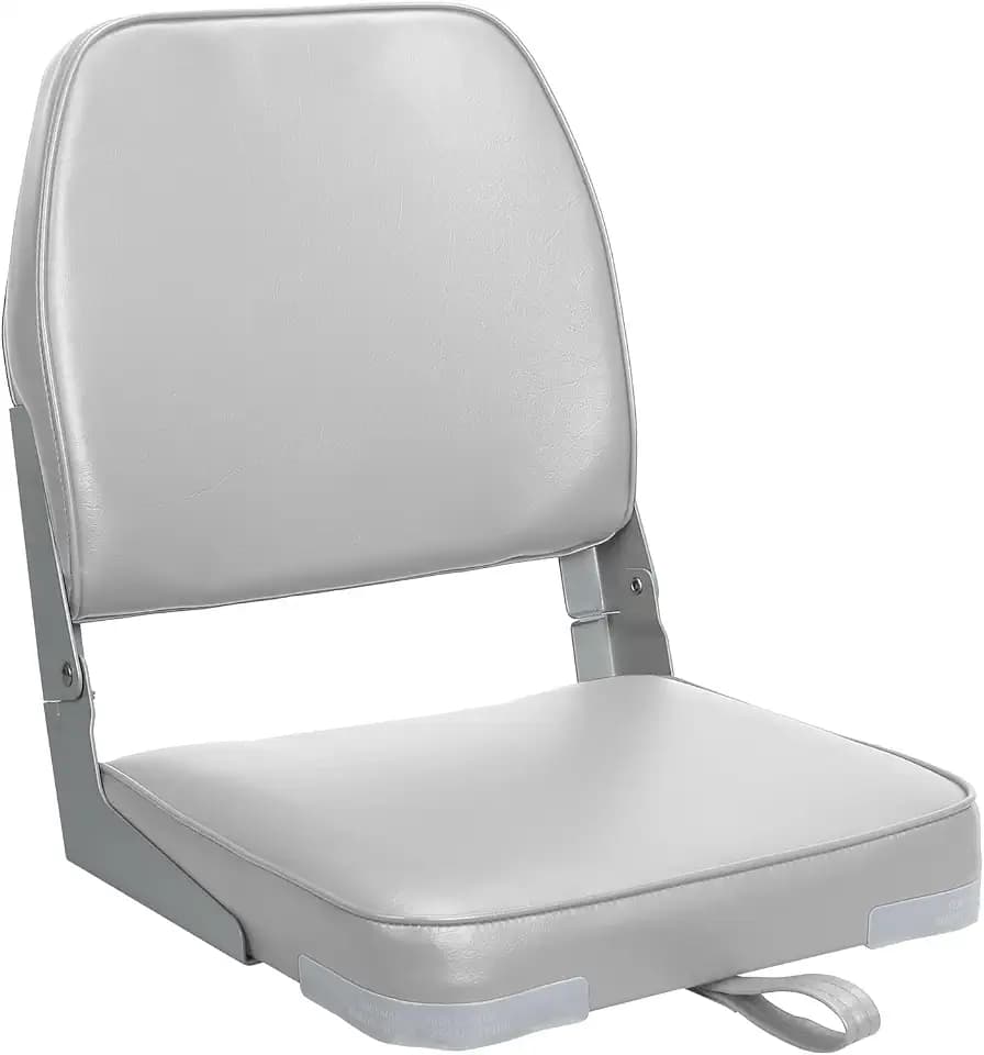 ERGOSEAT Folding Low Back Gray Boat Seats Fishing Seat Fits Jon Bass