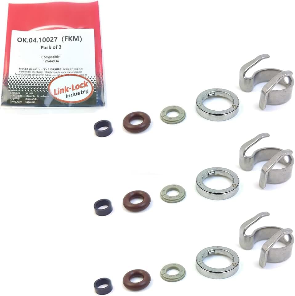 3Set OK.04.10027 Fuel Injector Repair kit 12644934 with FKM Viton O-Ring for Buick for Chevrolet for Cadillac 3.6L LLT LP1