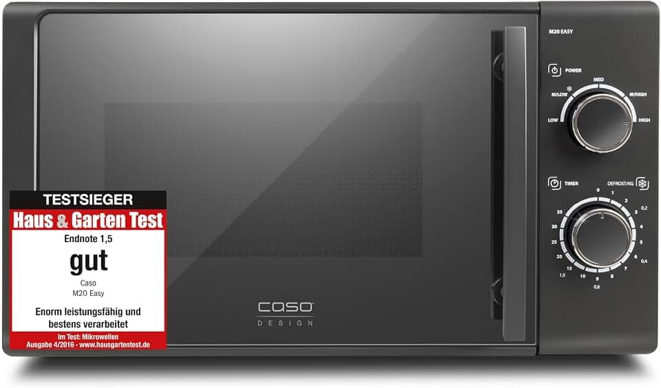 CASO M 20 EASY, Mikrowelle, 20L, 700 Watt, Drehteller Ø 25,5cm