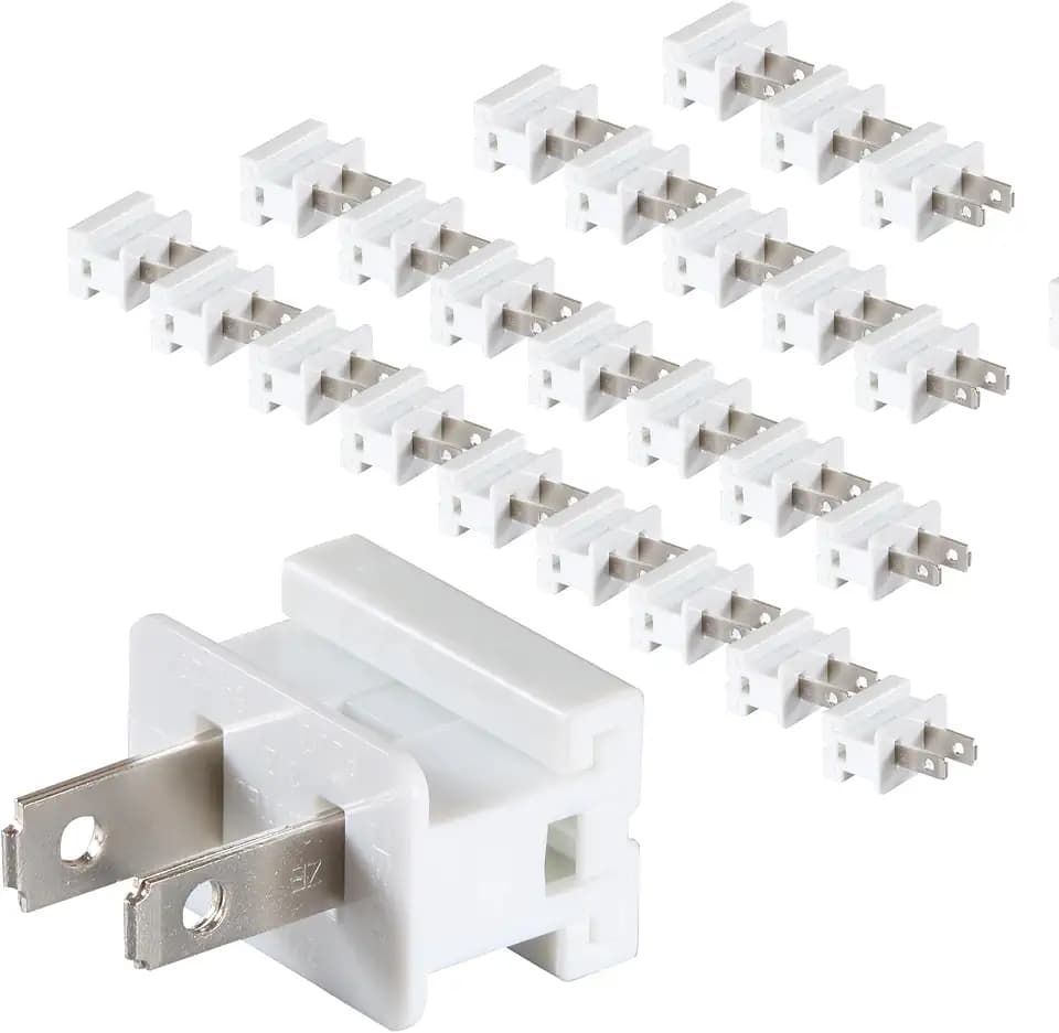 25PCS SPT-2 Male Vampire Plug, White Plug Connectors
