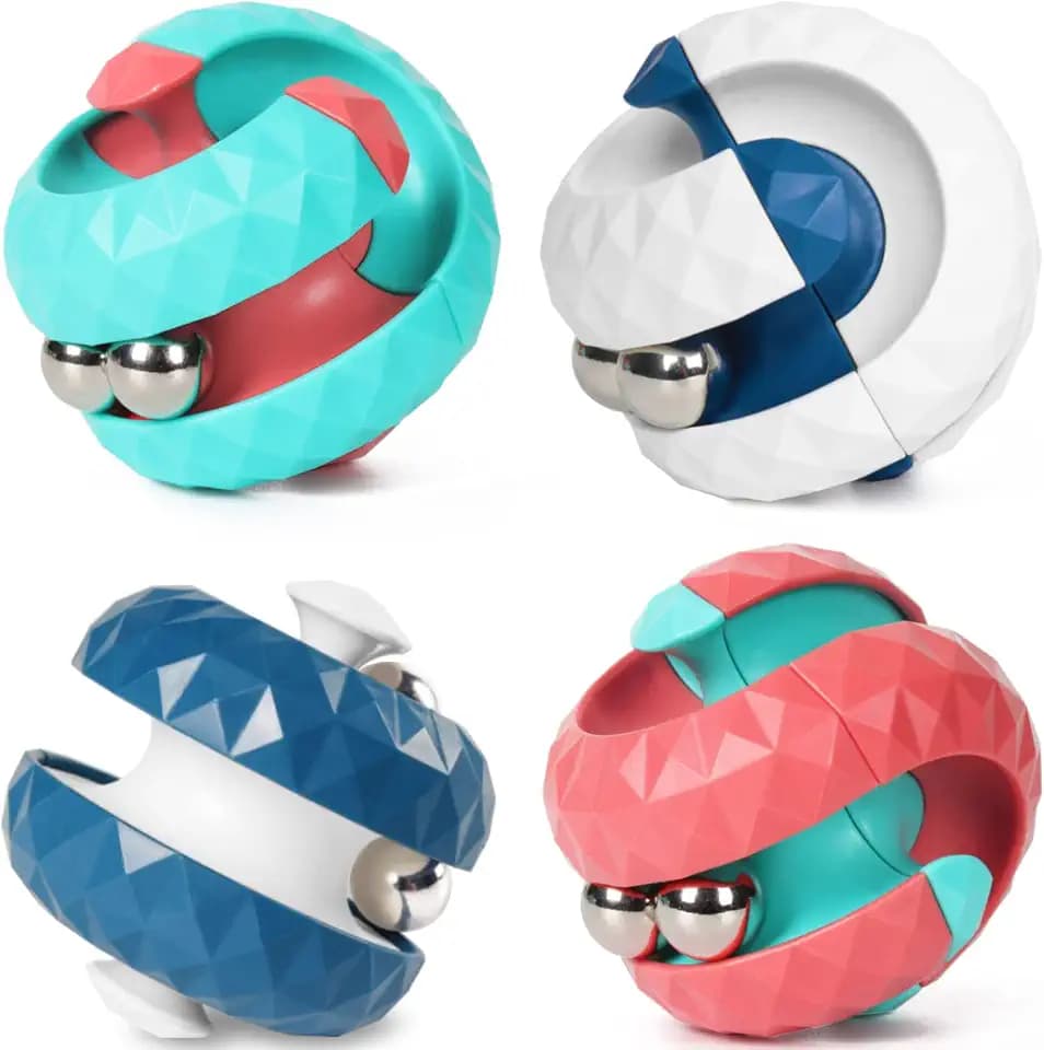 Yiran Drehbarer Würfel, Kugel, Labyrinth-Ball, Fidget-Hand-Spinner, sensorisches Spielzeug, Angstlinderung und Stressabbau, Fingerspitzen-Gyro-Spielzeug, pädagogisches Puzzle-Spiel für interaktives