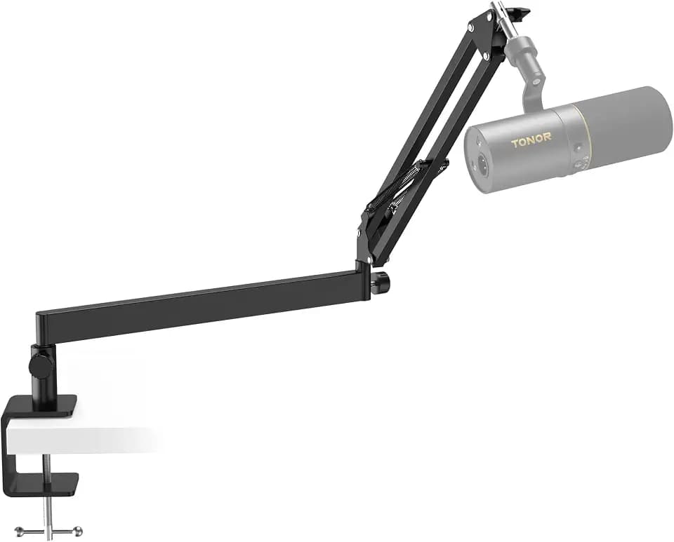 TONOR Mikrofon Arm Niedrig Profil, Low Mic Boom Arm Auf/Ab voll verstellbar