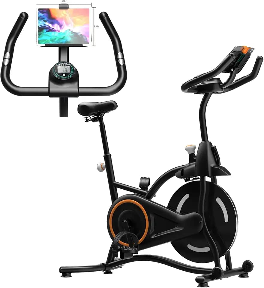 Exercise Bike, Stationary Bikes for Home, Compact Indoor Cycling Bike