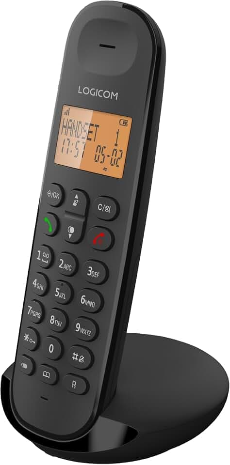 Logicom - Iloa 100 - DECT Schnurlostelefon – Großes 4-Zeilen Display – 300 m Reichweite – 7h Gesprächszeit – 90h Standby – Schwarz