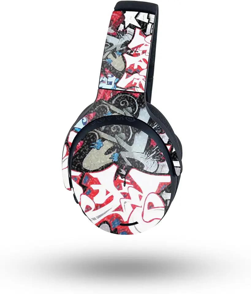 MightySkins Glossy Glitter Skin Compatible with Skullcandy Crusher ANC 2 - Graffiti Mash Up | Protective, Durable High-Gloss Glitter Finish | Easy to Apply