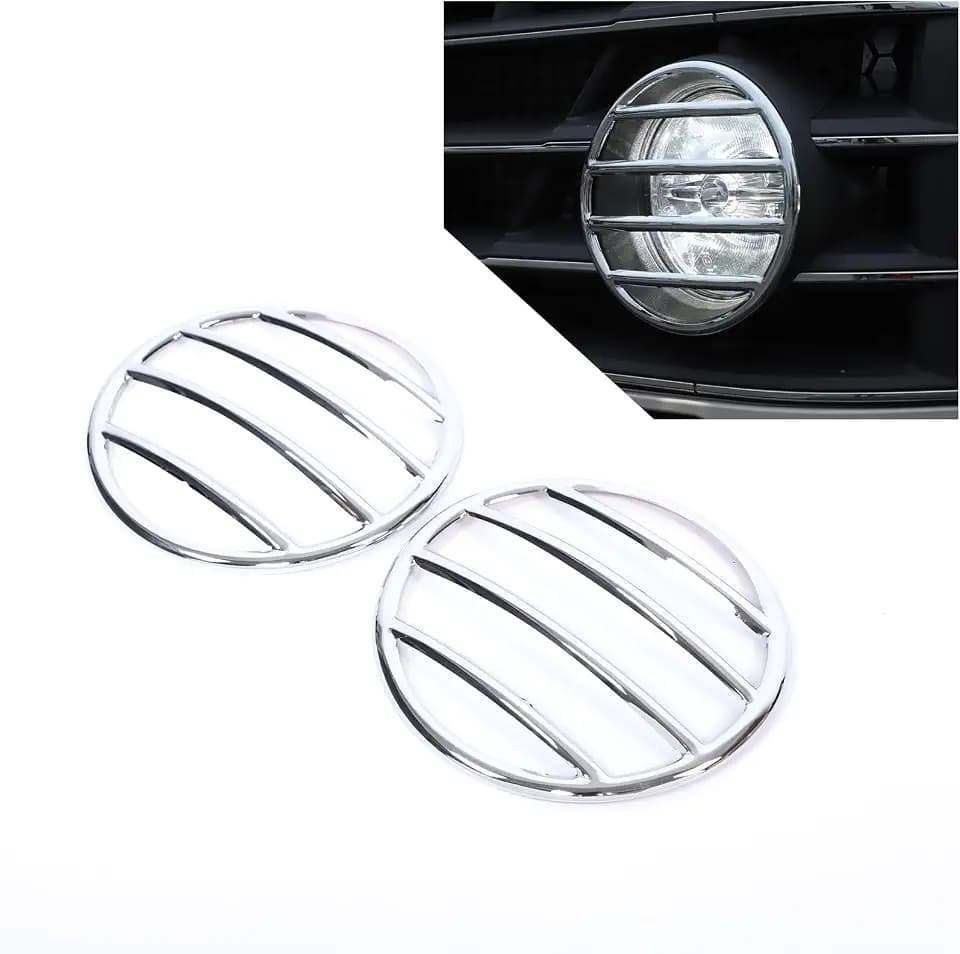 Front Fog Light Cover Guard Compatible with Compatible with Ineos Grenadier 2020-2026 carbon steel Front Fog Lamp Light Lamp Grill Protector Cover Guard Exterior Accessories (Silver)