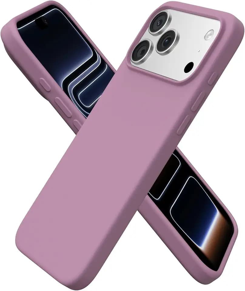 ORNARTO for iPhone 17 Pro Max Case, Liquid Silicone, Lilac Purple
