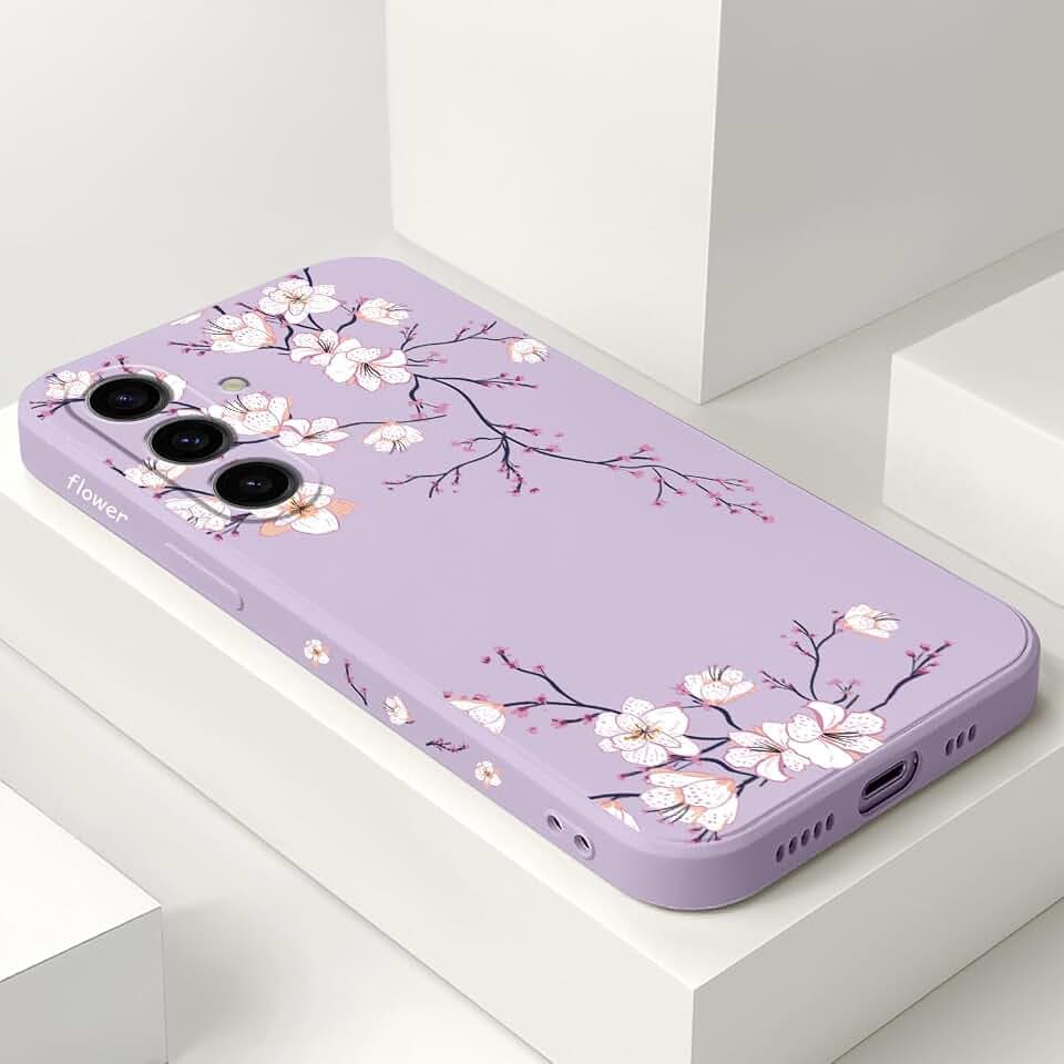 for Samsung Galaxy S25 FE Case Fingerprint Resistant, Soft and Stylish Silicone for Galaxy S25 FE Phone Cover 6.7 inch, Plum Purple