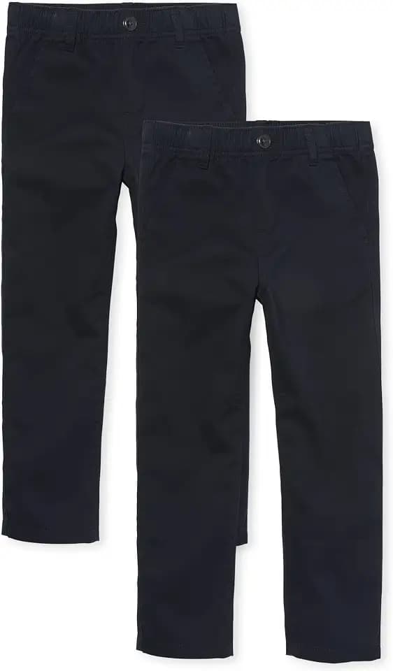 The Children's Place Boys' Stretch Relaxed Straight Chino Pants, Multipacks