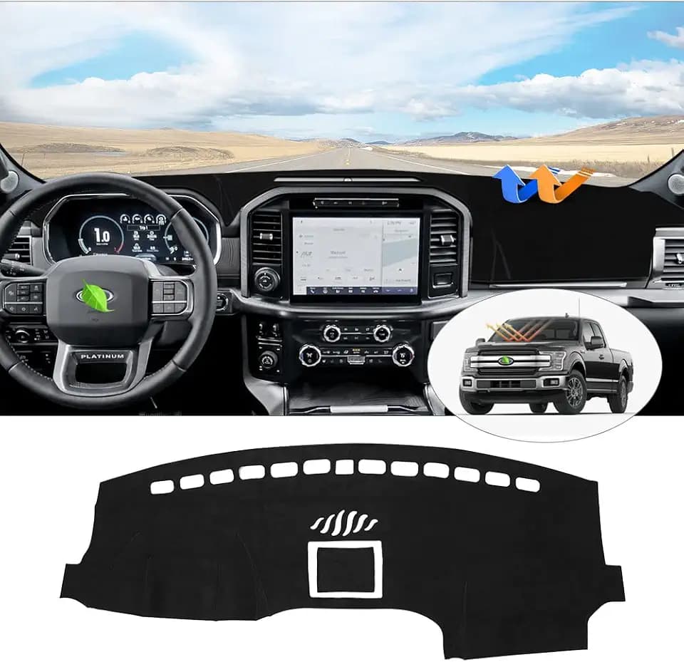 Cartist Dash Cover Fits for Ford F-150 F150 2015-2020 Dashboard Cover Mat