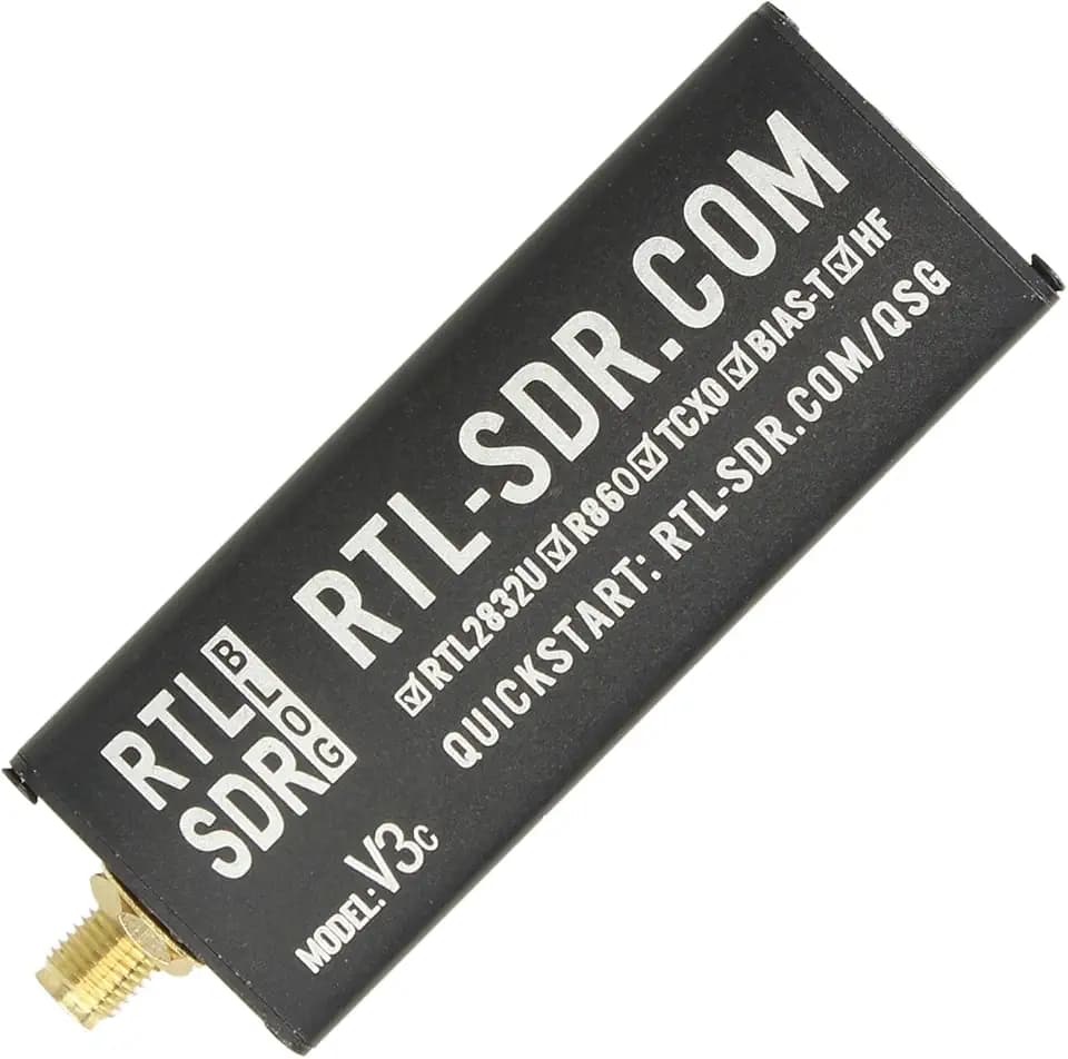 RTL-SDR Blog V3 R860 RTL2832U 1PPM TCXO SMA Software Defined Radio (Dongle Only) (Black) (USB-C)
