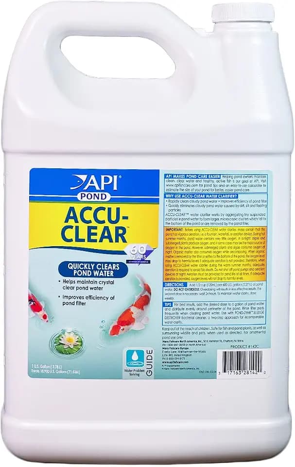 API Pond ACCU-Clear (1 Gallon) Water Clarifier - Improves Filter Efficiency